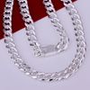 Großhandelshot 925 Silber 10 mm 24 "Flachkette Halskette Halskette.
