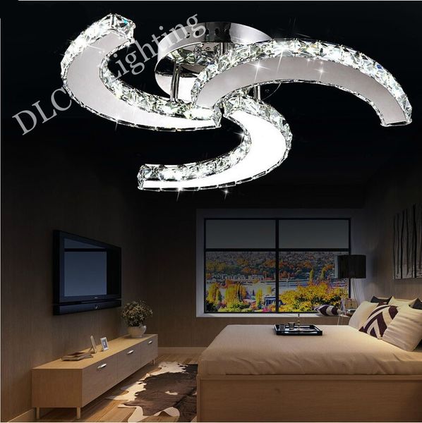 

Whole ale 2015 new modern lu tre led cry tal ceiling fan light for living room bed room tudy room home decorative lighting lamp