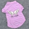 Wholesale-Cute Pet Puppy Dog Clothes Angel Wing Pattern T-shirt Shirt Coat Tops Clothings Free&DropShipping