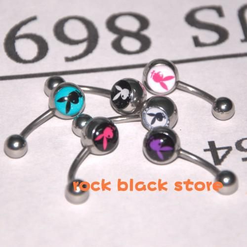 14G PLAYBOY Logo Belly Rings Belly Button Rings Body Piercing Navel
