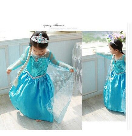Compre Traje De Cosplay De La Película Los Niños Al Por Mayor Fantasia  Infantil Congelado Vestuario Elsa Vestido De Moda De Fantasía De Los Niños  A 18,42 € Del Comely2015 | Es.Dhgate.Com