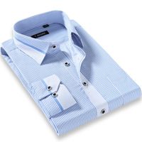 Wholesale New High Quality Men Casual Slim Fit Shirt Cotton With Modal Long Sleeve Striped Mens Stylish Dress Shirts