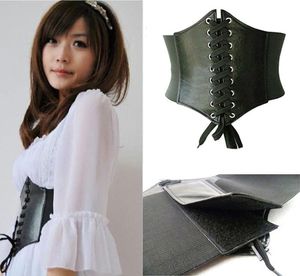Wholesale-selljimshop Womens Leather Ladies Wrap around Tie Corset Cinch Waist Wide Belt Gift jimshopping