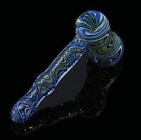 Wholesale 6 Inch glass bubbler hammer color spoon pipe water bong smoking pipes free ship GP29