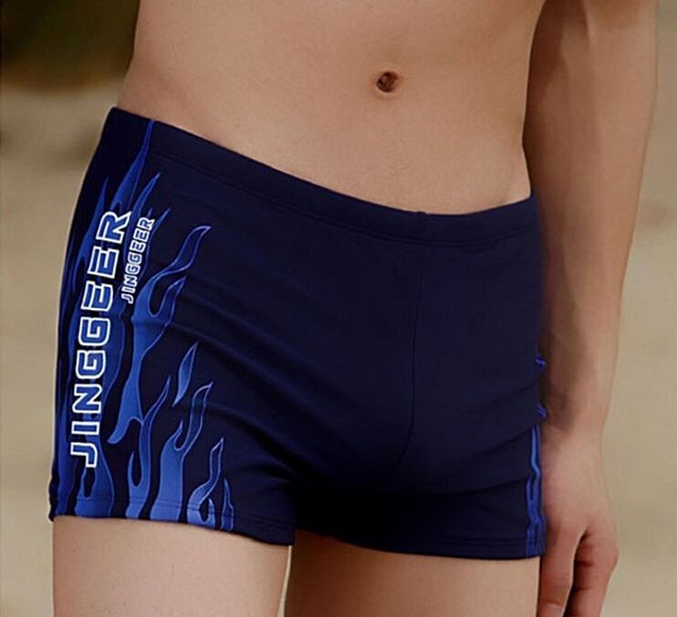 Wholesale-New Trunk Top Quality Sexy Men Comfortable Boxers Shorts Men's Sport Swimming Underwear Underpants Boxing Sale Slim Wear