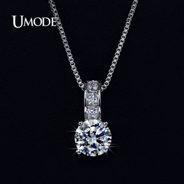 

Wholesale-UMODE Small Size Classic AAA+ Cubic Zirconia Crystal Pendant Necklace UN0031