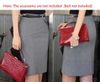 Wholesale-HOT 2015 Summer Style Slim Hip Career Short Skirts Womens Ladies Sexy High Waist Knee-Length Pencil Skirt 4 Colors Plus Size