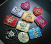 Personalized Pocket Mirrors Compact Favors Silk Embroidered Double side 30pcs/lot Free