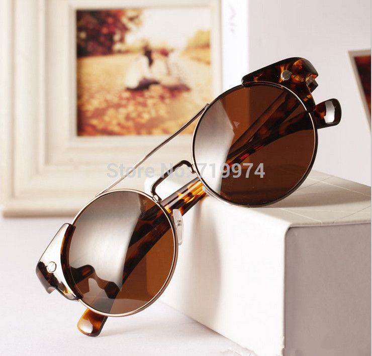 Wholesale New Fashion Metal Sunglasses Man Round Brand Designer Men