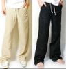 Wholesale-Mens Linen Pants New Summer Fashion Solid Color Casual Loose Cotton and Linen Trousers For Men Plus Big Size M-3XL 5 Color