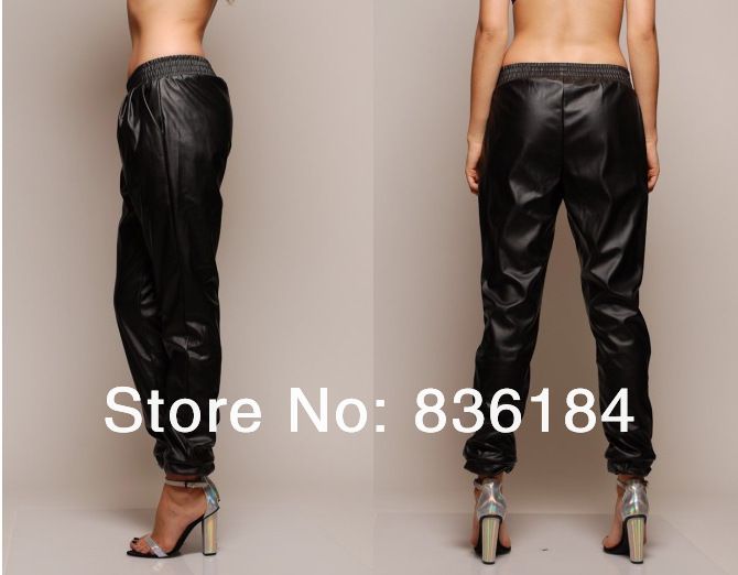 leather sweatpants womens