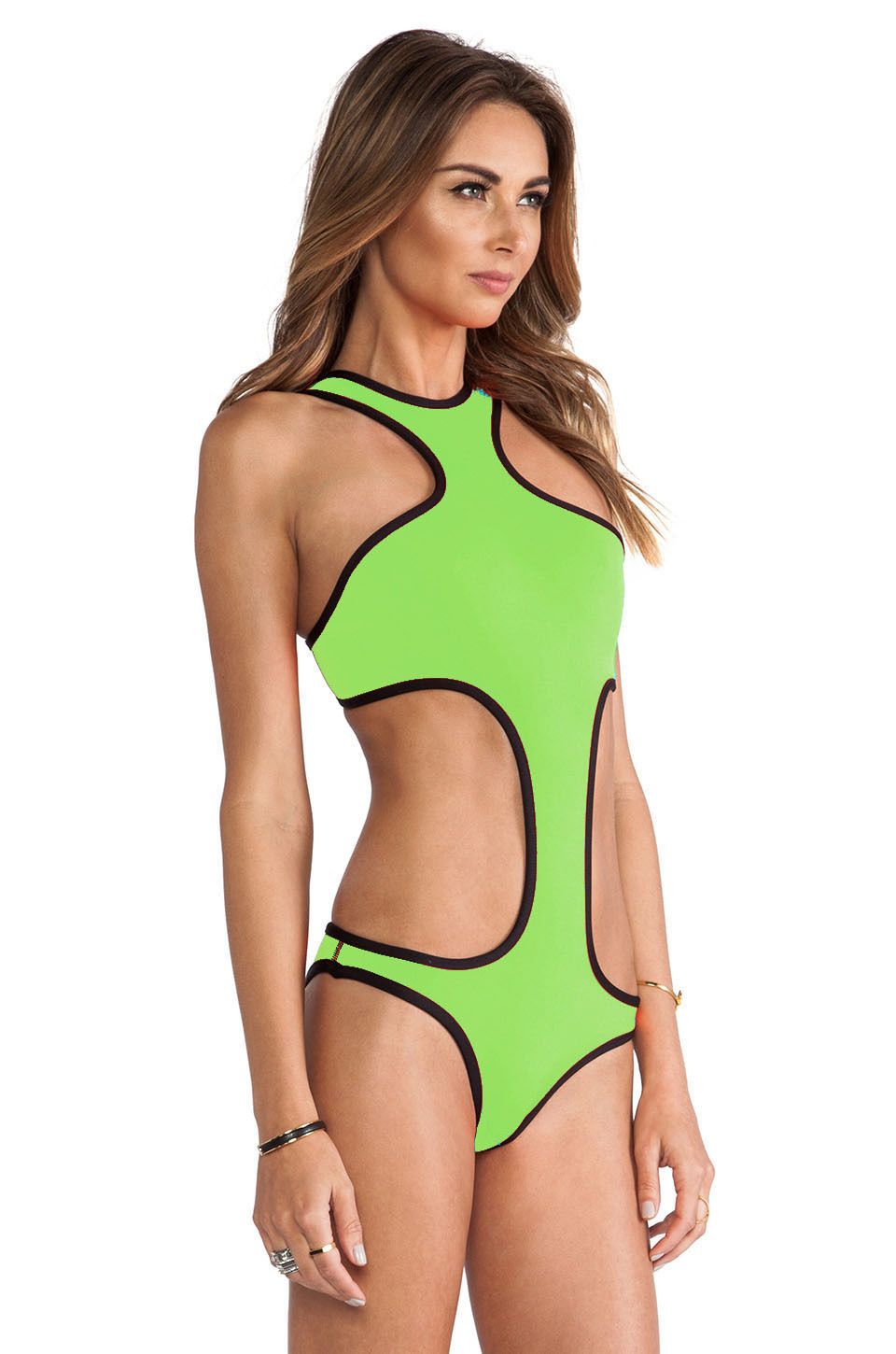 ladies high neck swimsuit
