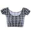 Groothandel-drop verzending badmode tankini badpakken digitale afdrukken sexy houndstooth nana pak bodem vrouwen badpak met mouwen