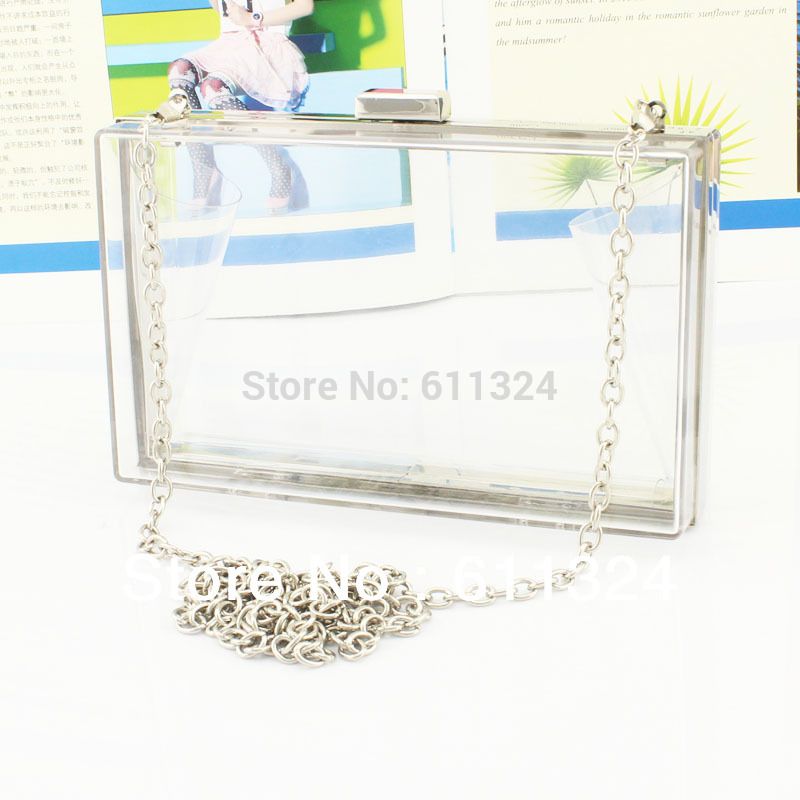 clear perspex clutch