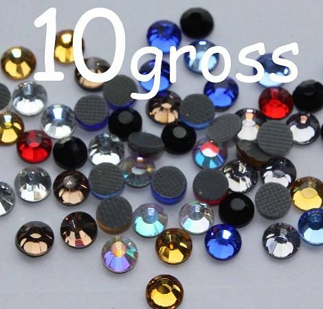 1440 stks Diverse Hot Fix Glass Rhinestones 16SS 4mm 10grosse