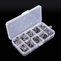 Wholesale-SALE! 80Pcs Stainless Steel Sea Fishing Rod Guide Tip Repair Kit Set DIY Eye Rings Different Size Frames with Box