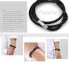 Wholesale-Fashion Unisex Punk 4 mm Wide PU Bracelet Wristband 3 Colors For Man Woman