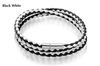 Gros-Mode Unisexe Punk 4 mm Large PU Bracelet Bracelet 3 Couleurs Pour Homme Femme