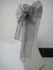 Light Silver 8 ''*108 '' Organza Chair Sash/Chair Bow 100st MOQ för bröllop, bankett, hotelldekorationsanvändning