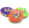 Vintage Round Foldbar Compact Mirror Party Favoriter Kinesisk Silk Broderi Dubbelsidig Pocket Mirror 10st / Lot Mix Färgfri frakt