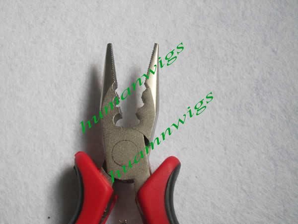 Professional pliers for loop hair extensions,straight with three holes.Hair Extension Tools,