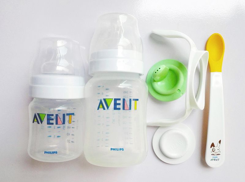 philips avent feeding bottle with spoon