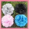 Atacado FahsionDual 3''satin malha flores com grampo de cabelo barrette hair pin drop shipping