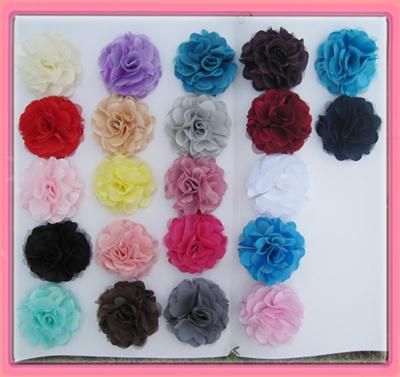 Atacado FahsionDual 3''satin malha flores com grampo de cabelo barrette hair pin drop shipping