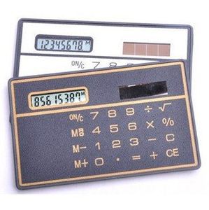 Wholesale-Free shipping wholesales 30pcs/lot Ultra-thin card solar calculators Factory solar energy cheapest Wallet Convenience