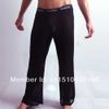 Al por mayor-mens calzoncillos largos hombre ropa interior sexy masculina hombres gay malla transparente pene transparente pantalones largos pantalones gimnasio deportes calzoncillos largos