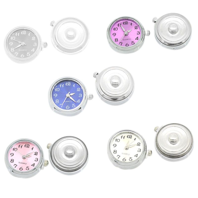 Wholesale-2015 New 5PC Watch Face Snap Click Buttons Snap Mixed 25mmx21mm(1"x7/8") Free Shipping