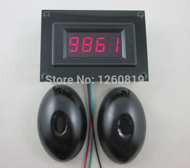 Wholesale-12V 4 Digital Red LED People Count Count Count