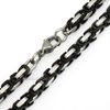 Partihandelskasse 5mm Svart guld Silver Tone Rostfritt Stål Halsband Byzantinsk Box Mens Boys Chain Halsband Partihandel Smycken KNM15