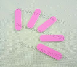 -Gros-mini émeri conseil 100pcs / lot 6cm longueur double rose couleurs papier abrasif mini lime à ongles pour nail art LIVRAISON GRATUITE
