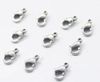 30PC / Lot, kvalitetsdelar 316L Rostfritt stål 19mm Hummer Clasps Smycken Hitta DIY Silver