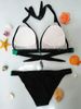 Commerce de gros-Le commerce d'exportation de maillots de bain pour femmes Bikini Maillot de bain Bikini sexy de haute qualité pour adultes avec broche en pierre de pluie