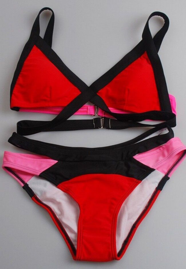 neon colored tankinis