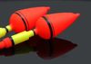 Whole9 pcs mixed sizes red color Fishing floats for sea fishing fluorescent light float bobbers set streamboat use6139169