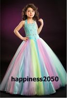 Lovely Rainbow Flower Girls` Dresses Girls` Pageant Dress Bi...