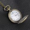 Pocket Watches Wholesale-Vintage Antique Silver Roman Siffer Quartz Watch Pendant With Chain Unisex Gift Reloj de Bolsillo