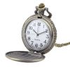 Pocket Watches Wholesale-Vintage Antique Silver Roman Siffer Quartz Watch Pendant With Chain Unisex Gift Reloj de Bolsillo