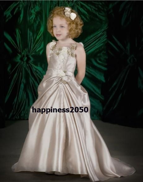 Lovely Champagne Taffeta Straps Flower Girl Dress Holidays Skirt Birthday Dresses Girls Pageant Dresses Custom Size 2 4 6 8 10 12 F1218084 Flower Girl Dress Canada Flower Girl Dress Shop From Happiness2050 81 41 Dhgate Com