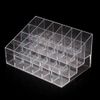 Fantastic 24 Trapezoid Clear Acrylic Lipstick Holder Brushes Makeup Stand Luxury Cosmetic Organizer Display Rack Free Shipping