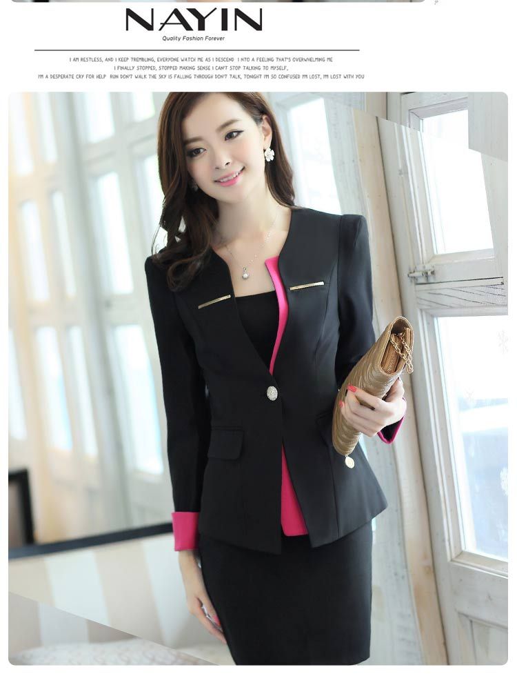 2018 2015 newest elegant spring autumn plus size 4xl professional plus size career suits