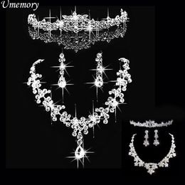 Wholesale-Free Shipping 2015 Newest Wedding Jewelry Three Pieces Set Necklace Earrings Tiaras Bridal Hair Accessory Wedding Accessories