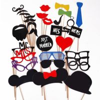 Wholesale Funny Wedding Photo Booth Props On A Stick Mustache Party Masks Fun Birthday Favor