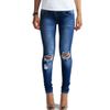 Nieuwe 2016 Hot Fashion Dames Katoen Denim Broek Stretch Womens Bleach Ripped Knee Skinny Jeans Denim Jeans voor Vrouw