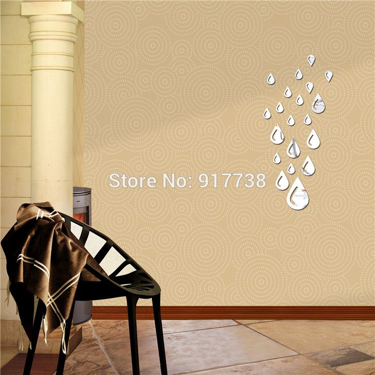 Rainy Drops Wall Mirror 3d Sticker Bathroom Decorative Rainy Drops Wall Mirror 3d Sticker Bathroom Decorative Acrylic Paper Home Decor New Arrival Large For On Stand