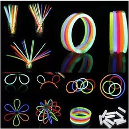 100pcs/lot Wholesale Cheap Light Stick Glow Bracelet Party celebration glow in the dark Stick fluorescence stick Bracelet Toy