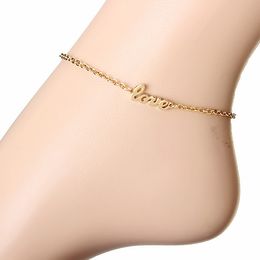 Whole-Stylish Love Charm Simple Elegant Sexy Anklet Foot Chain Anklets Ankle Bracelet Whole 268s